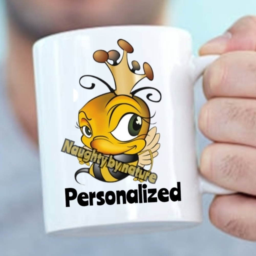 Personalized Naughty by Nature Bee Mug